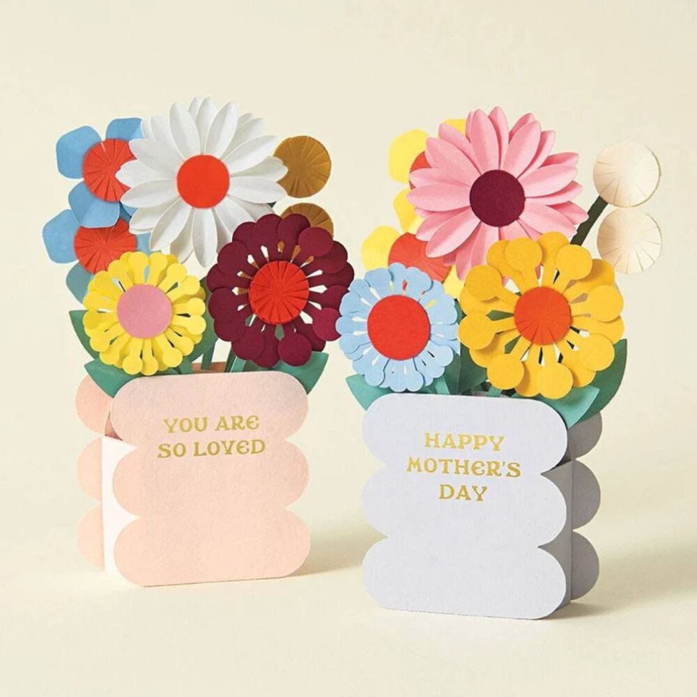 NWT Paper Source Pop-Up Bouquet Mother's Day Card Kit